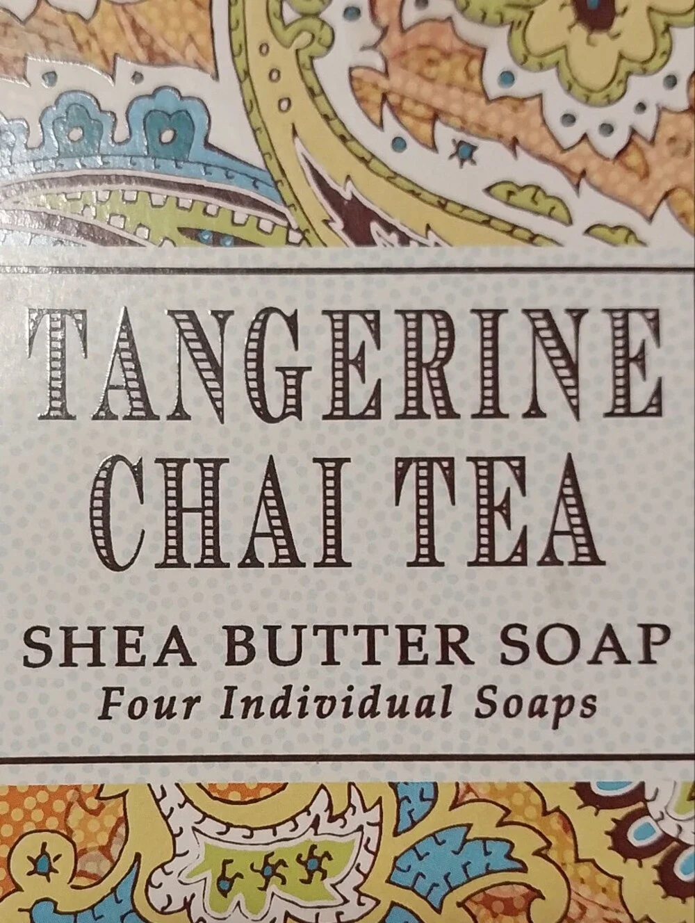 Greenwich Bay Trading Co. Tangerine Chai Tea Shea Butter Soap (4) New in Box